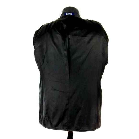 Stafford Wool 2 Button Portly Sport Coat 44L Gray Long - Picture 12 of 12